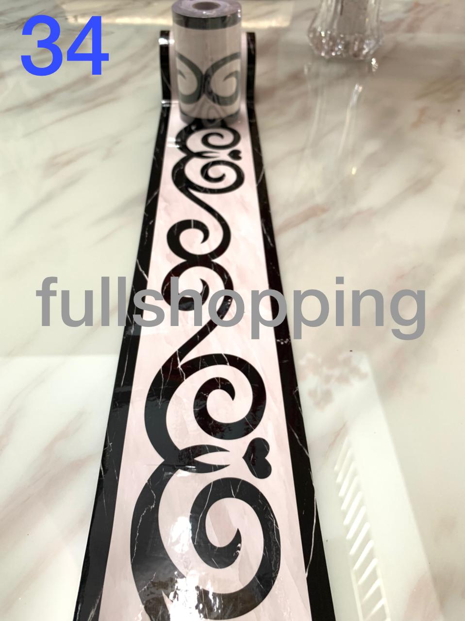 BARU!! Sticker Dekorasi Border list Tembok Lantai Dinding GLOSSY KILAP 10cm x 10m