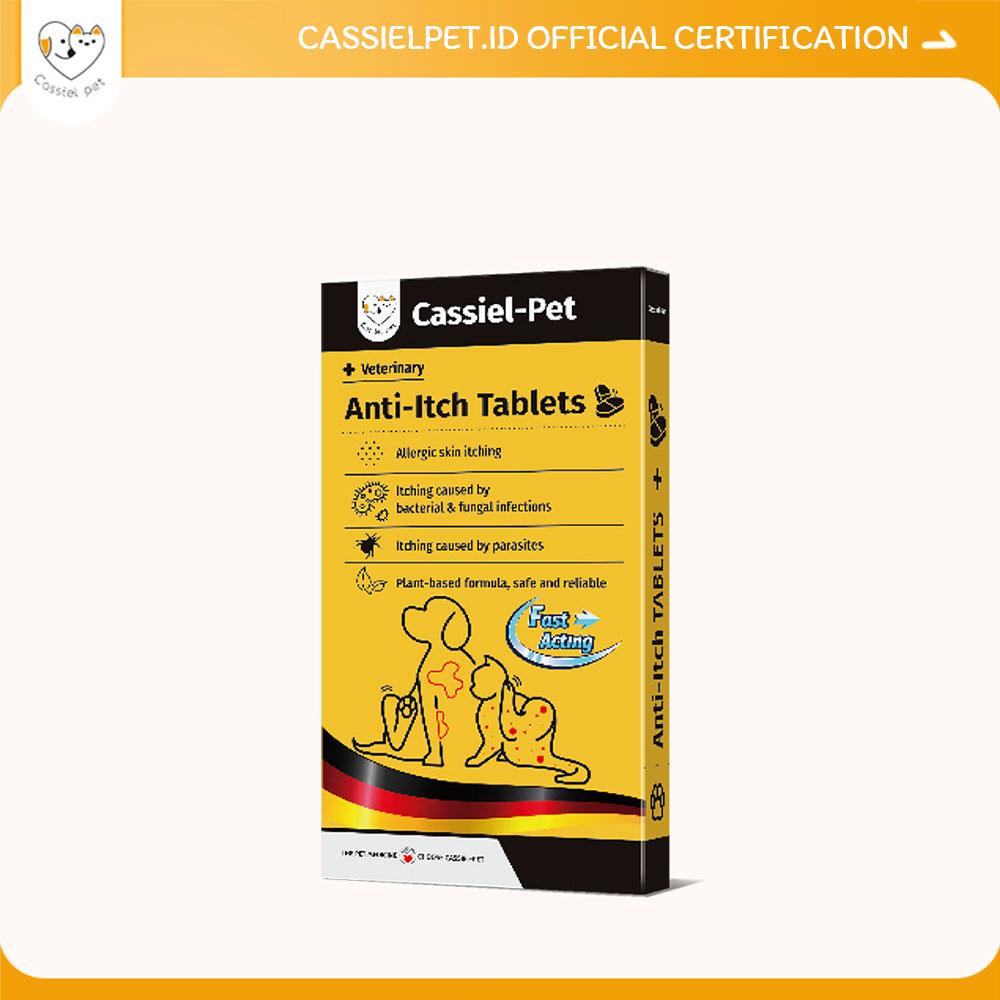 Cassiel Pet STOPGATAL Tablets - Obat Kulit Anti Alergi Anjing & Kucing | Cepat Redakan Gatal Jamur/Eksim Obat Anti Gatal apoquel