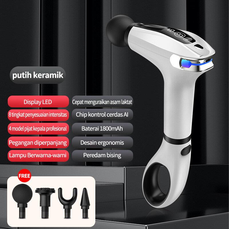 BENBO Alat Pijat Elektrik 4 in 1 Alat Pijat LCD Display Massage Gun Getar Terapi Otot Therapy Massager Gym Pembentuk Otot Electric