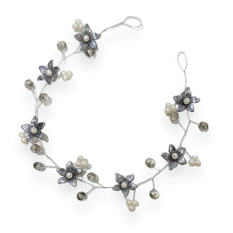 Leona Lily Crystal Pearl Headpiece Hairpiece Hijab Tiara Hiasan Kepala Fairy Handmade Fashion