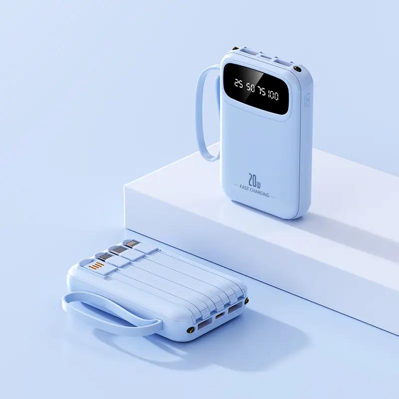 RIOGO Power Bank 20000mAh Fast Charging 4 Kabel USB Included - Bisa untuk Semua Gadget!