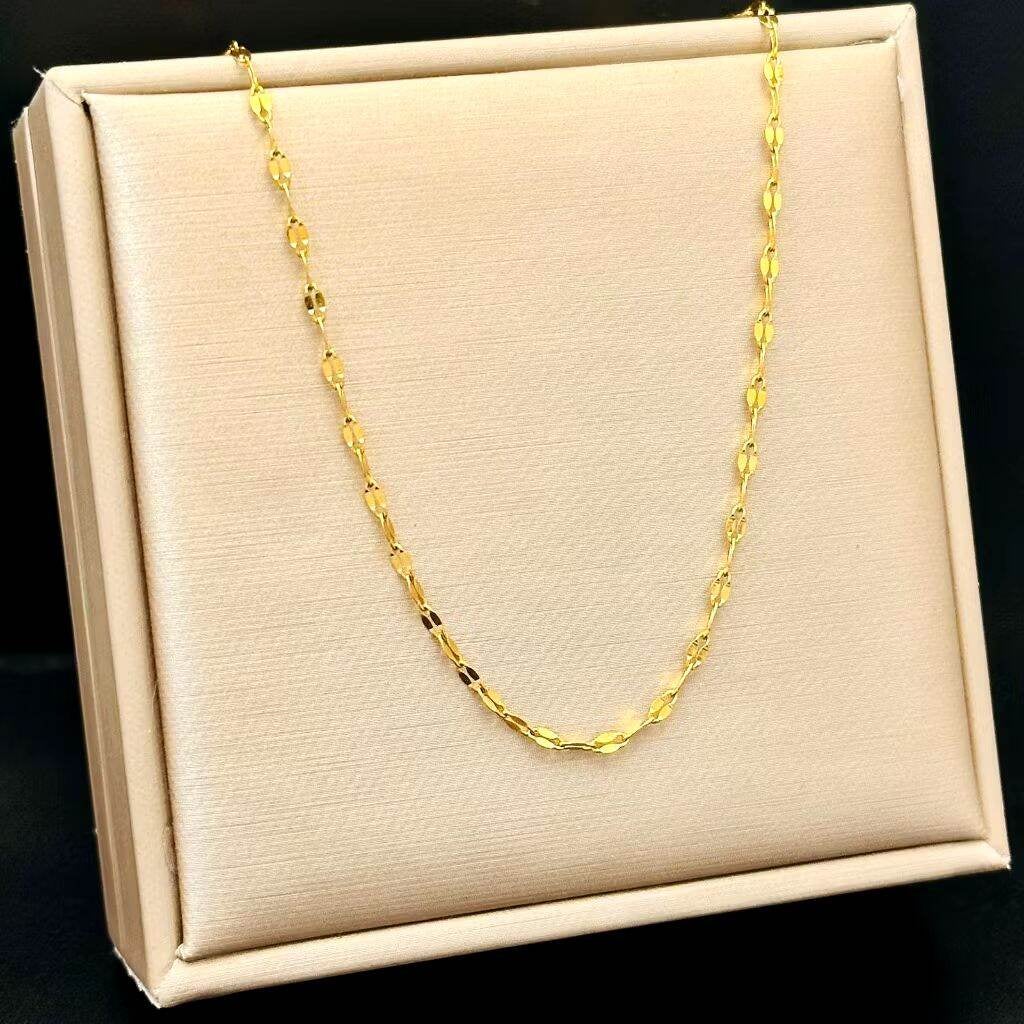 Kalung Anak Dan Dewasa Titanium Rantai Pecah Kopi Perempuan Aksesoris Rose Divya Gold