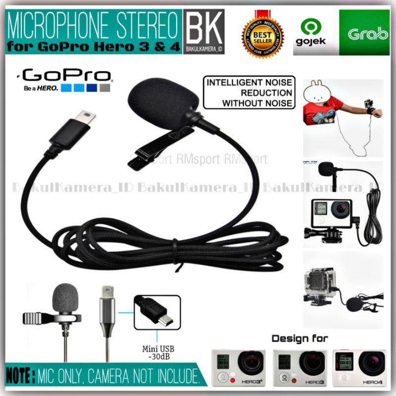 Mic External Clip On Stereo For GoPro Hero 4 / GoPro Hero 3 / GoPro Hero 3+ Action Camera