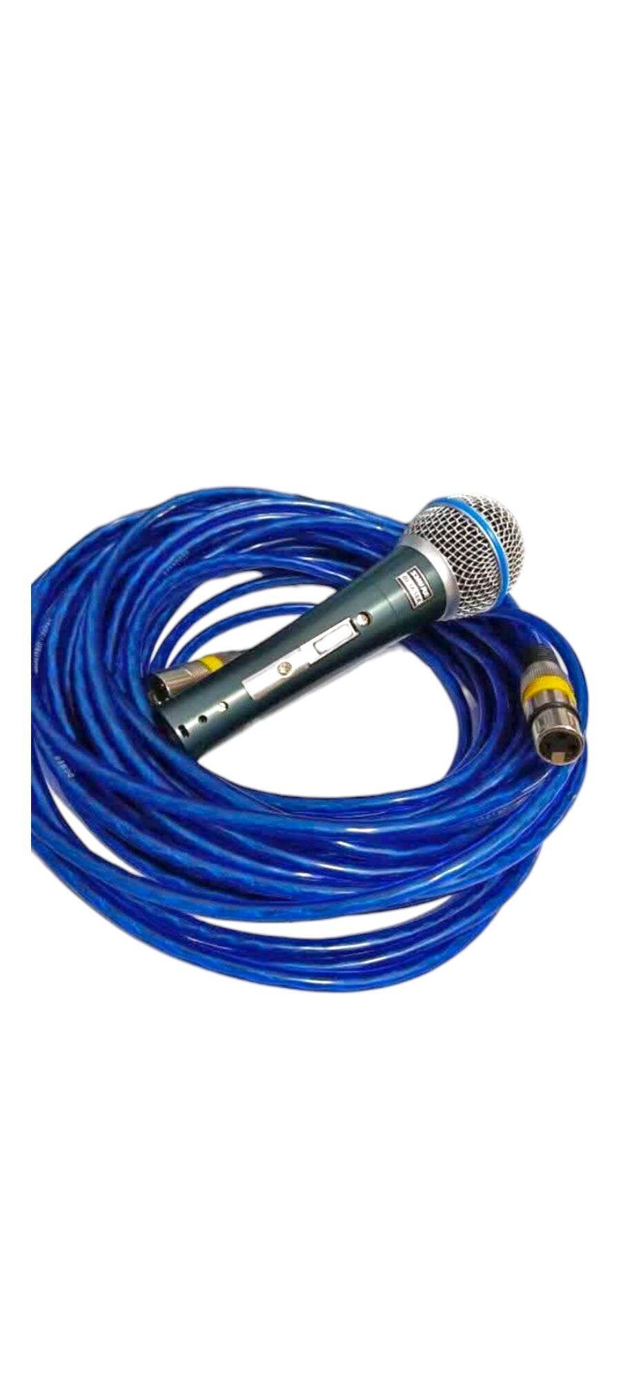Mic kabel 10 meter micropone shure BTA 58A + KABEL DOMER FUL besi mic vocal suara peka microfon kabel kualitas terbaik high quality