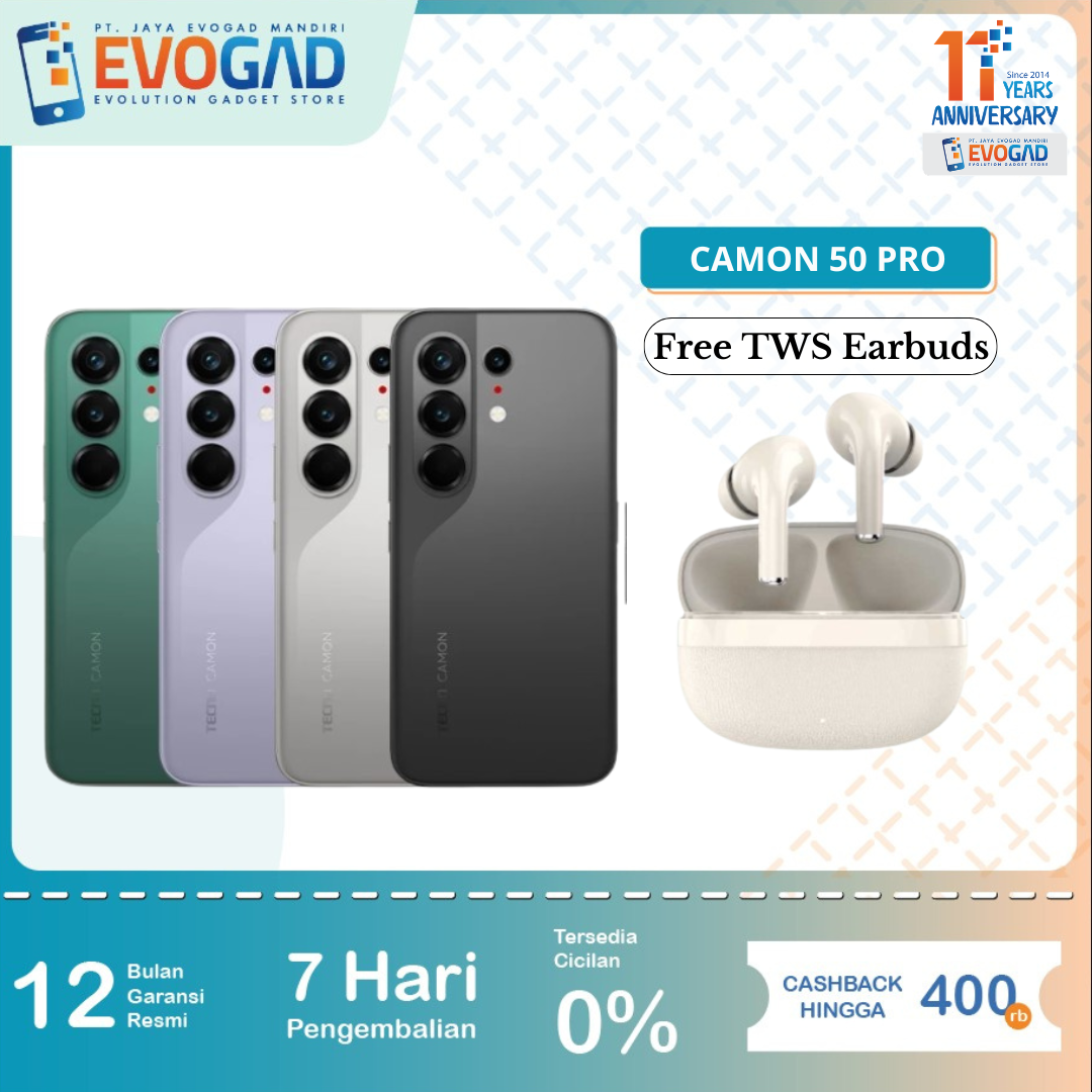 Tecno Camon 50 Pro 5G 8/256 MediaTek Dimensity 7400 Ultimate 5G AI 100X SuperZoom | Garansi Resmi Tecno Indonesia 1 Tahun