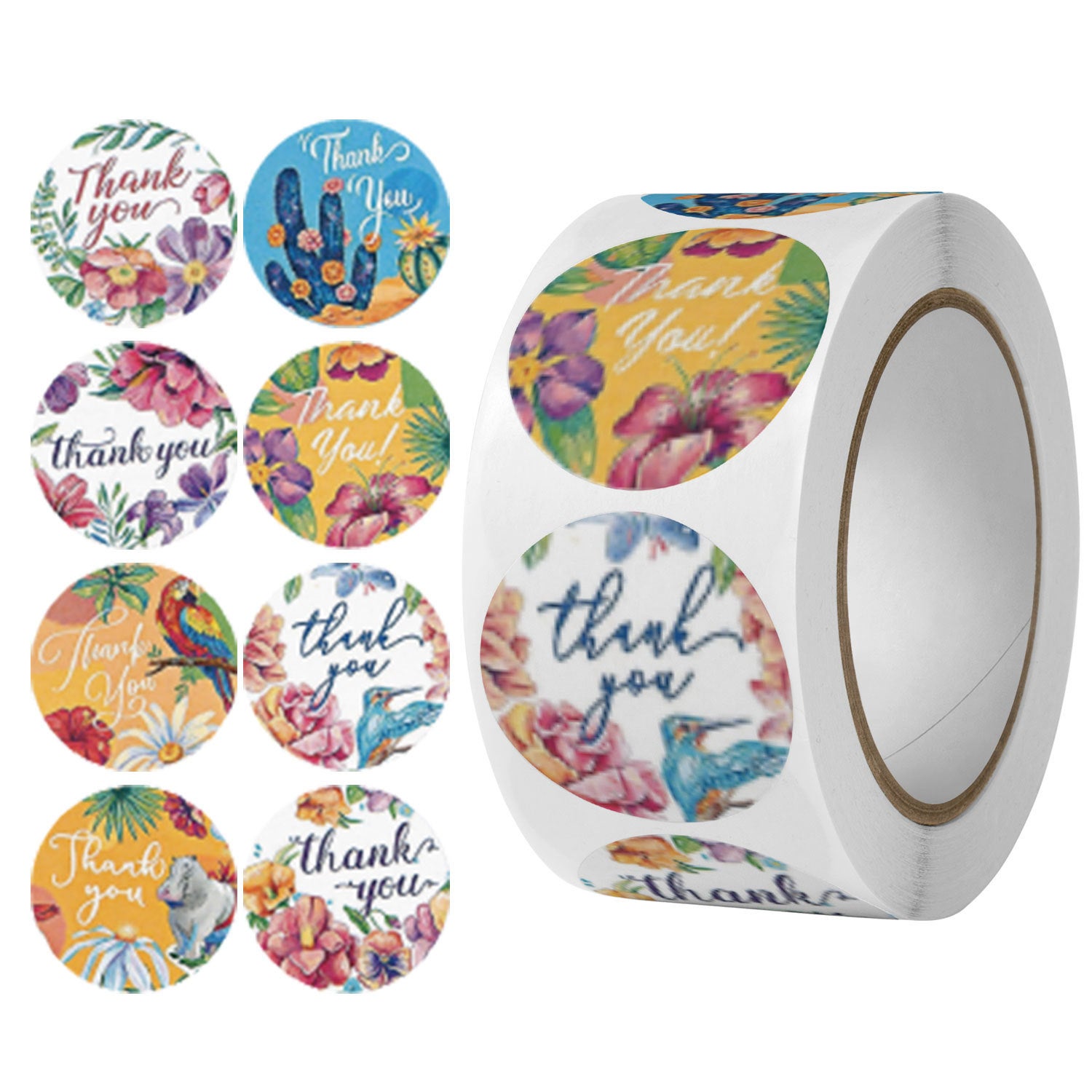 [READY] Sticker Thank You 500 pcs/stiker terima kasih Warna Self Adhesive Seal Label Roll Sticker thank you besar