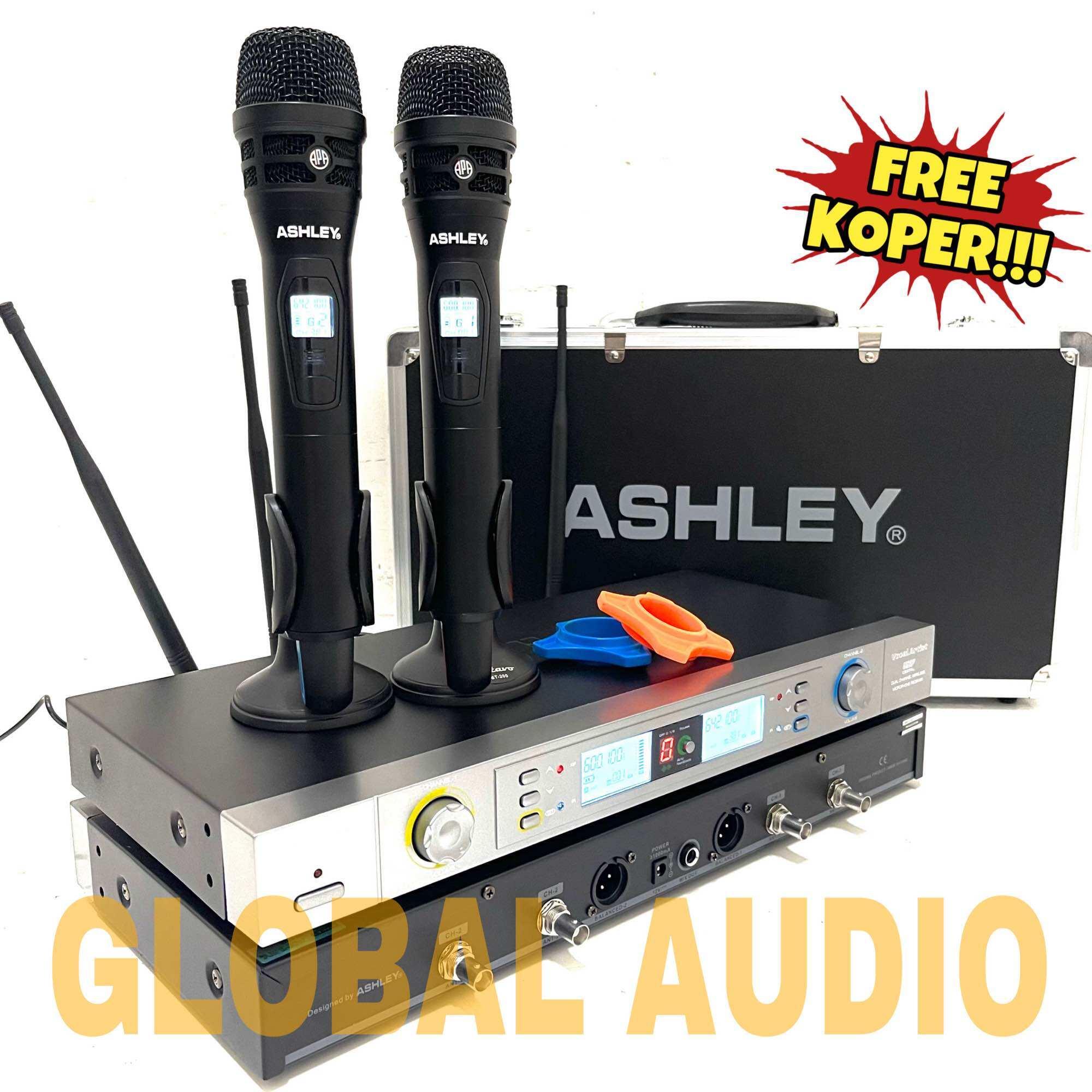 Mic Wireless Ashley Vocal Artist Hitam Free Koper Original 2bh Mic Wireless Vocalartist Ashley ( Bisa COD )