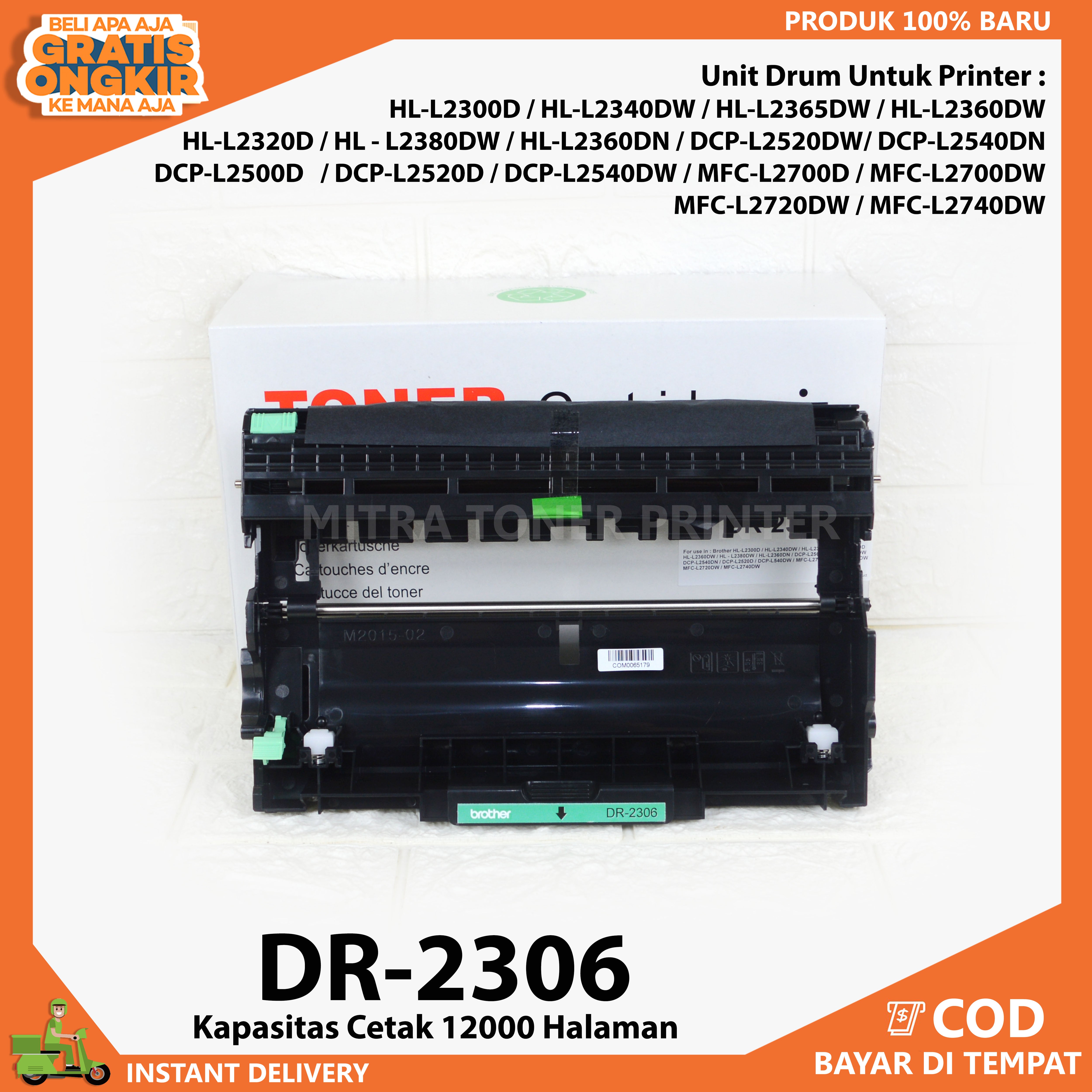 Unit drum DR-2306 toner printer DCP-L2540DN DCP-L2540DW MFC-L2700DW HL-L2365DW HL-L2360DW