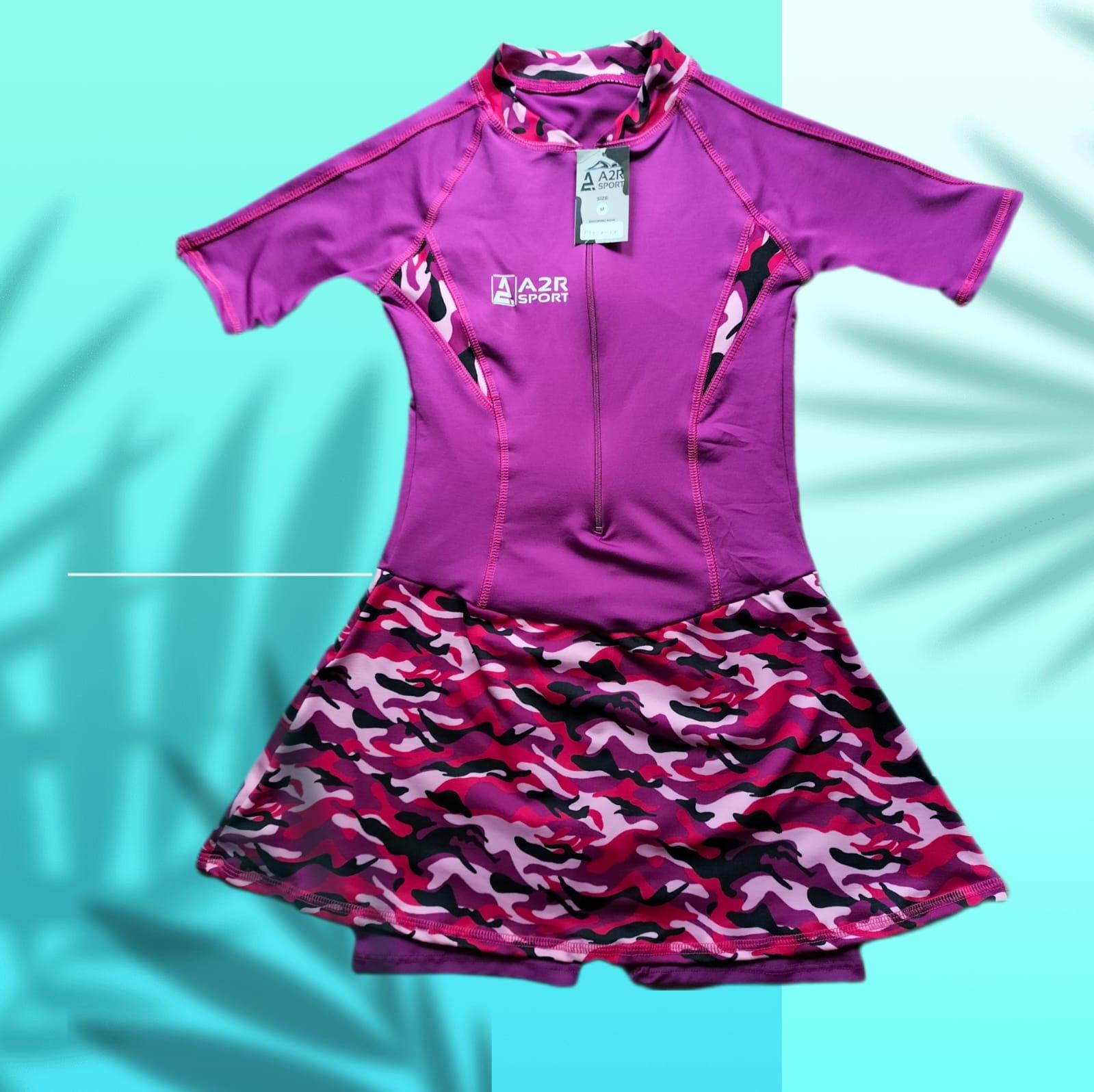 Baju renang anak perempuan sd.Diving rok SD Baju renang anak lengan pendek perempuan