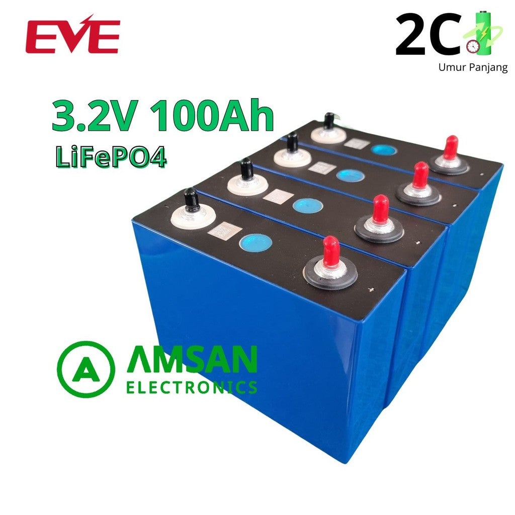 LiFePO4 3.2V 100Ah Gotion Grade A Battery Lithium Iron Phospate 2C Grade A Baterai Litium NO BRAND