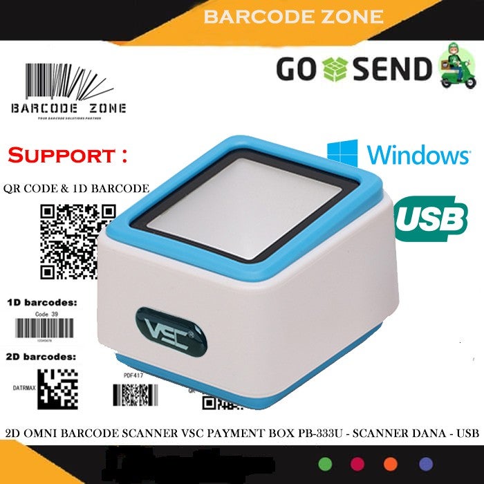 2D OMNI BARCODE SCANNER VSC PAYMENT BOX PB-333U- SCANNER DANA - USB