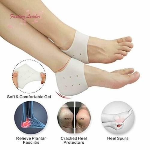 2PCS PELINDUNG TUMIT KAKI SILIKON GEL ANTI LECET NYERI DAN PECAH PECAH DEKKER KAKI