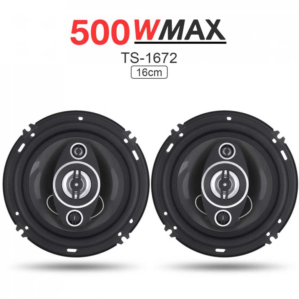 Speaker Subwoofer Mobil 6 Inch Hi Fi 500W 2PCS Loadspeaker Car Load Sepeker Subwofer Aktif Speker Spiker Sepiker Full Bass Bas Atap Langit-Langit Sudut Dalam Interior Mobil Dashboard Murah Pengeras Suara Musik Lagu MP3 Music Player - Black