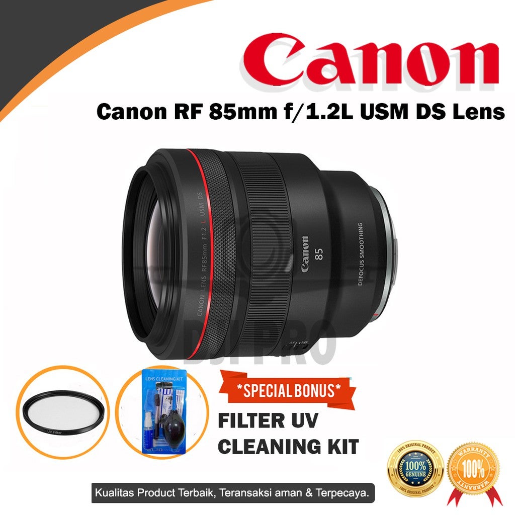Lensa Canon RF 85mm f1.2L USM DS Lens Fix f 1.2 L GARANSI RESMI