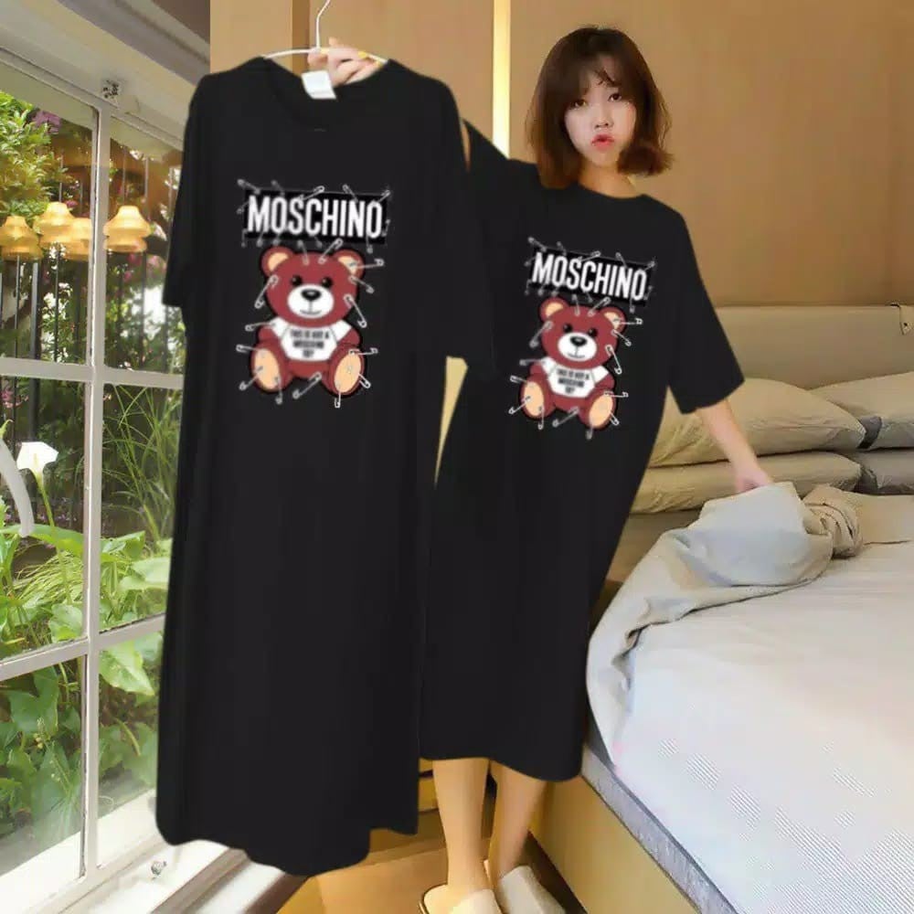 DRESS MOSCHIN0 PENITI BEAR | DRESS JUMBO WANITA