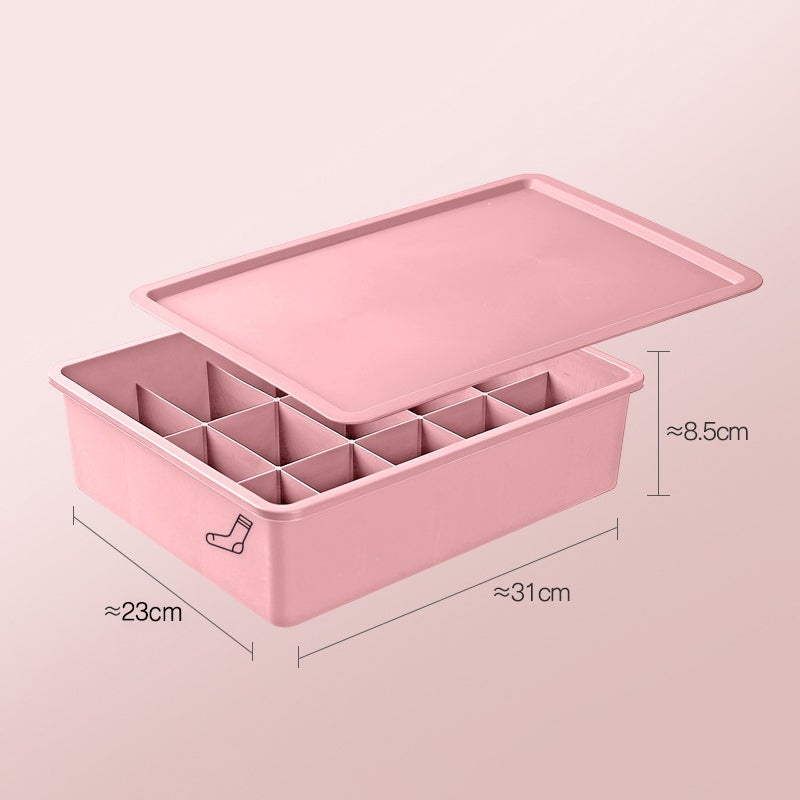 InasoTempat Celana Dalam Box Serbaguna Kotak Penyimpanan Kotak Penyimpanan Pakaian Dalam Kaos Kaki Dengan Tutup HSB181