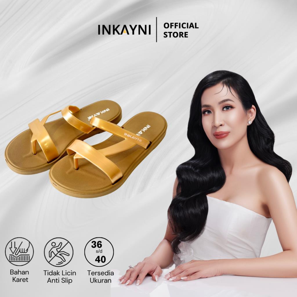 INKAYNI Sandal Wanita kekinian premium Size 36-40 sandal wanita elegan Bahan Ringan dan Nyaman sandal wanita korean style separu sandal wanita
