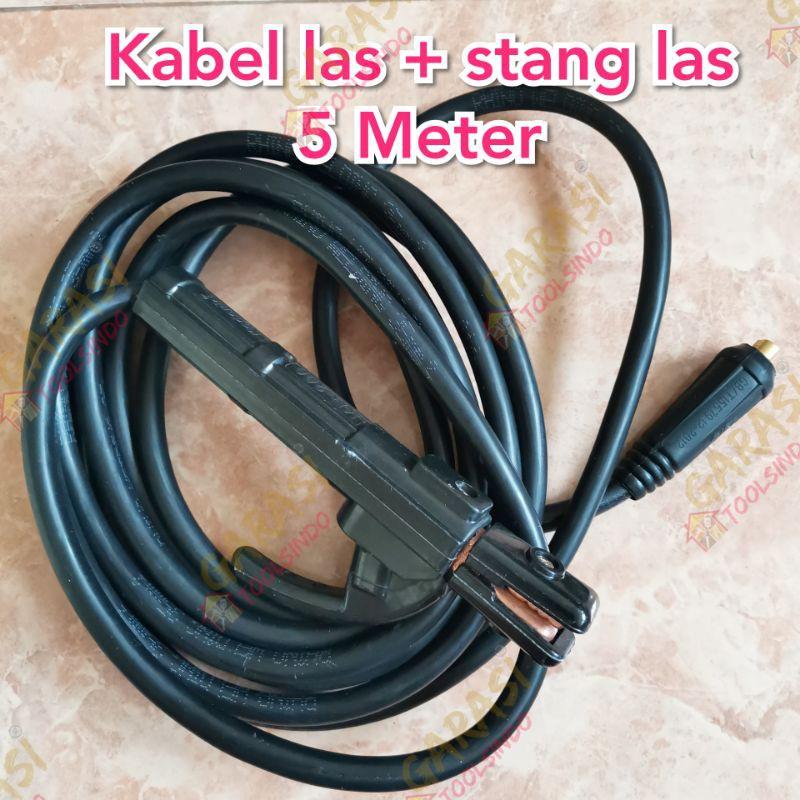 kebel las set 5 meter plus tang las 200a stang las set kabel las rhino welding cable 25 mm 5 meter