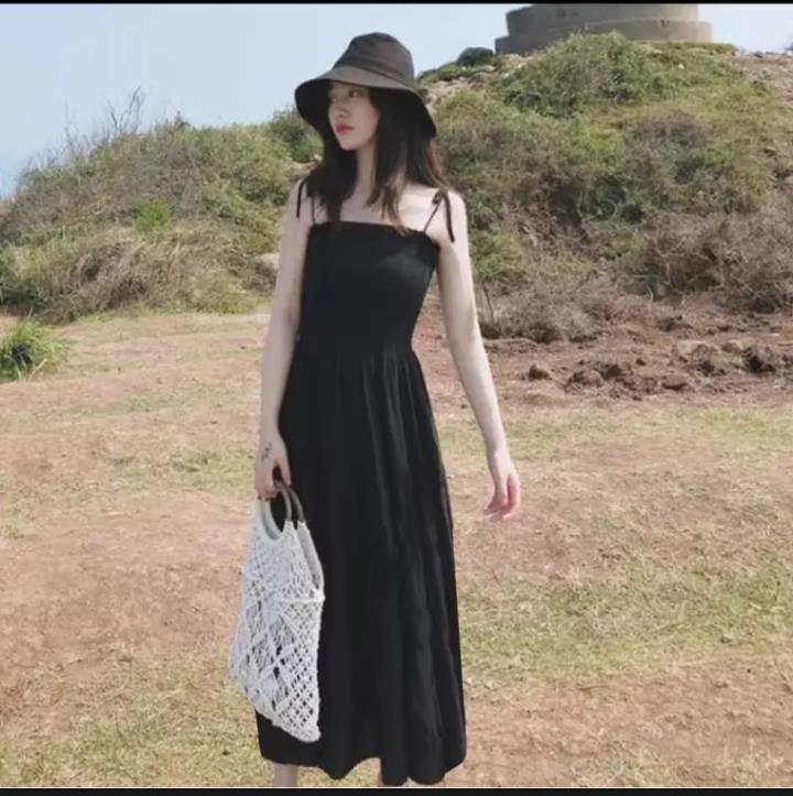 Kemben Panjang Tali Kerut Tengah / Long Dress Kerut Tali
