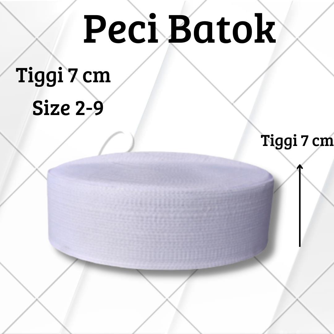 TERMURAH !!! Peci Batok Pendek Peci Batok Tinggi 7 Cm Peci Putih Peci Kalbut