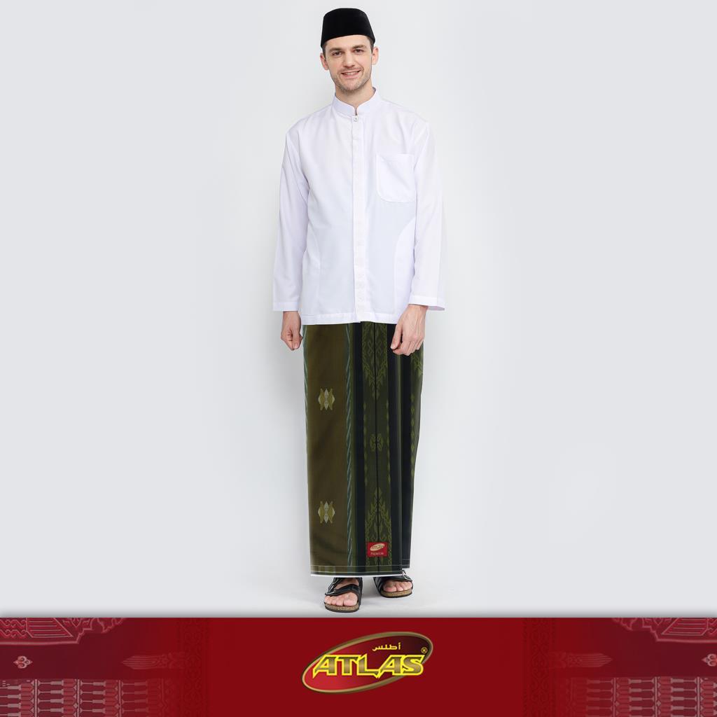 Sarung ATLAS Premium 780 Songket Gunung SJ Olive Muda