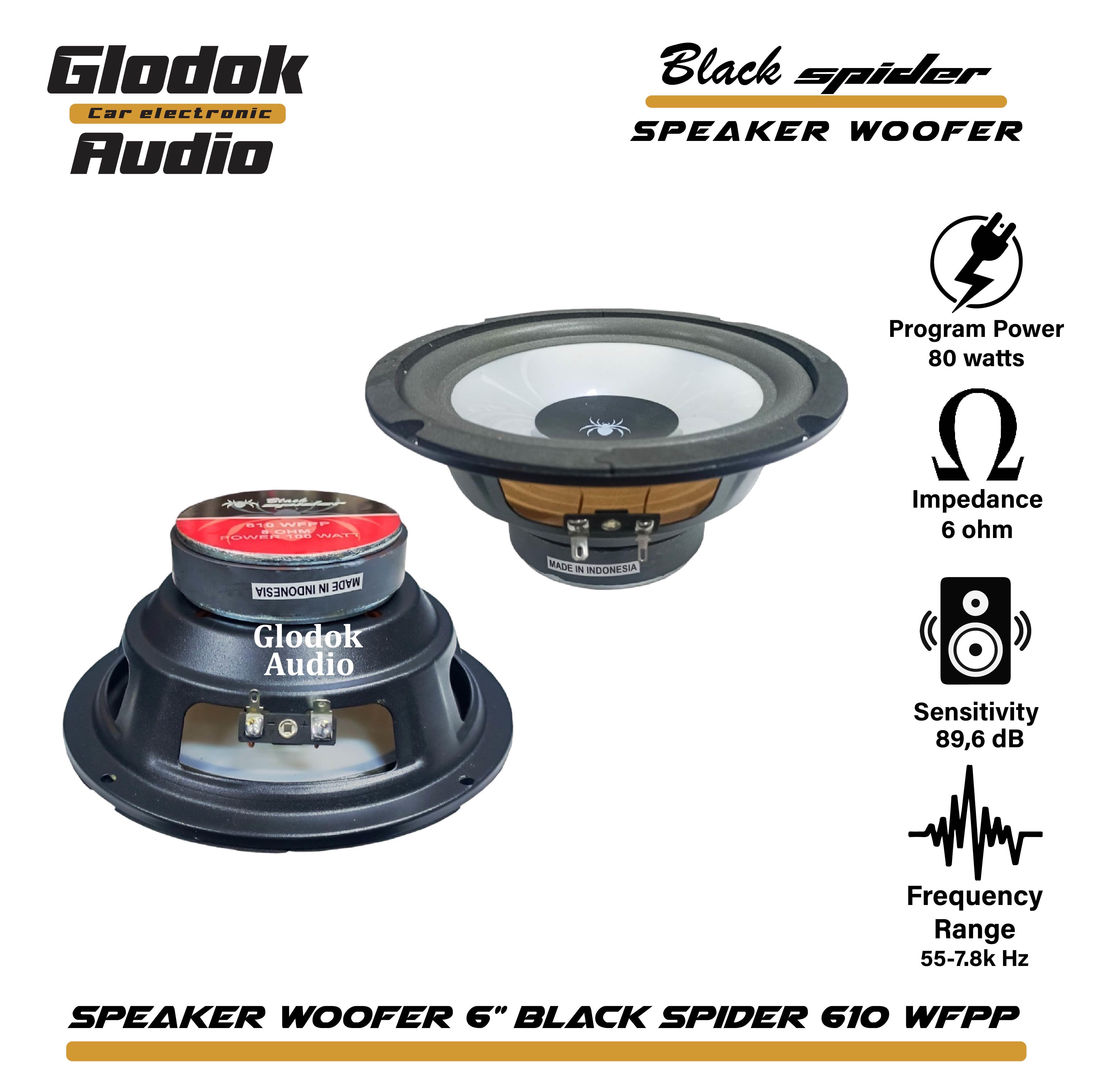 Speaker Woofer Profesional 6 inch Black spider 610 WFPP 1pc