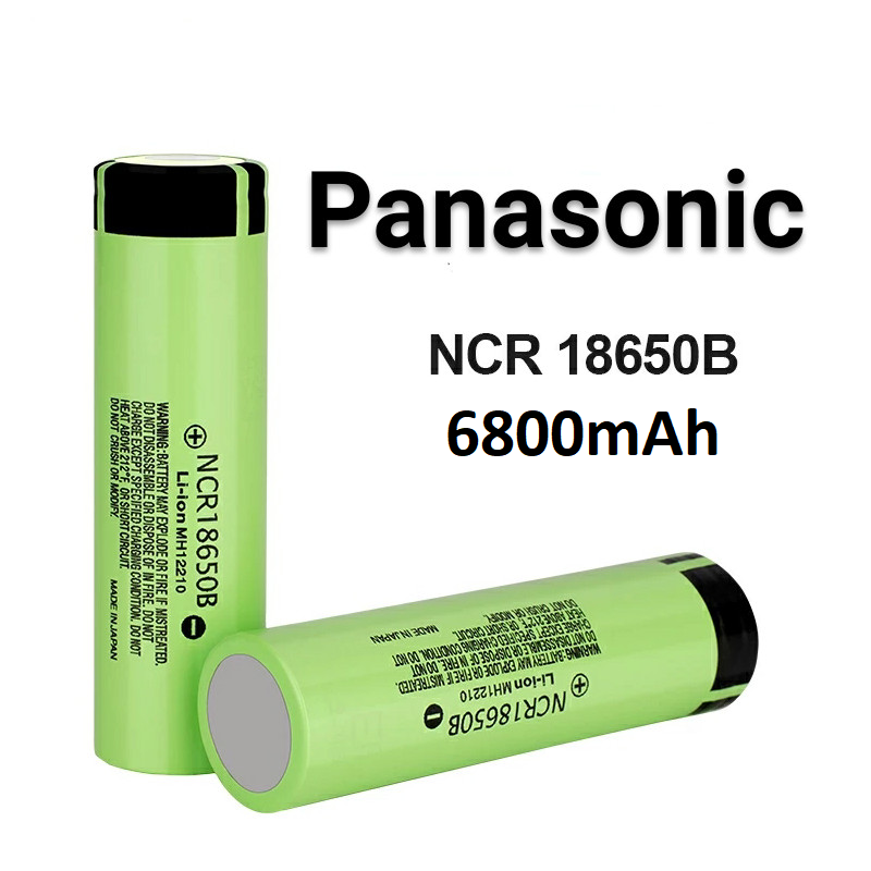 PANASONIC NCR18650 A | 6800mAh | 18650 Baterai / Battery | 4.87A Free Pegaman Batterai 2 Pcs Original