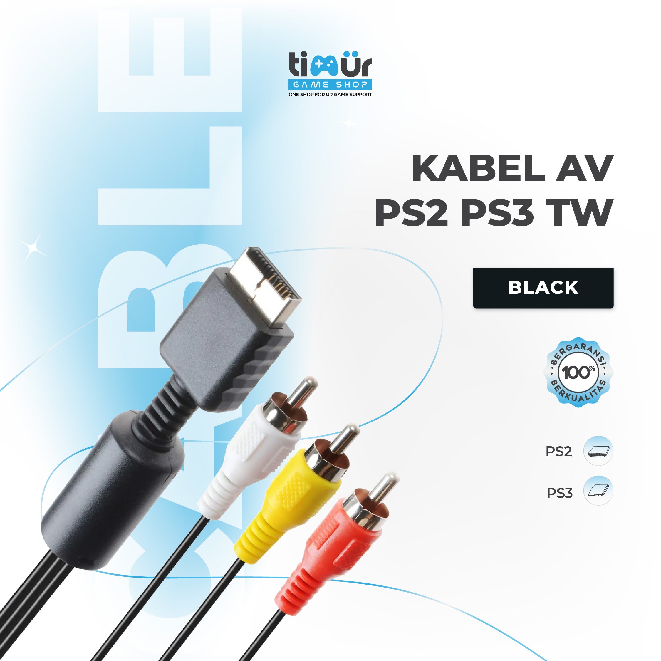 Kabel Cable AV Playstation PS2 PS3 TW