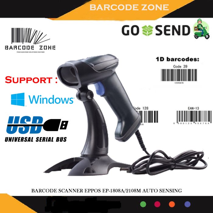 BARCODE SCANNER EPPOS EP-1808A/2108M LASER AUTO SENSING - AUTO SCAN USB