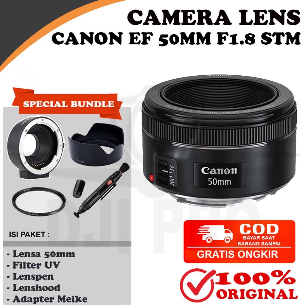 CANON EF 50MM F1.8 STM FIX LENS AUTO FOCUS - LENSA KAMERA DSLR
