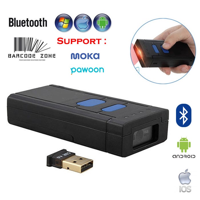 MINI PORTABLE SCANNER SYMCODE WIRELESS BLUETOOTH BARCODE LASER SCANNER
