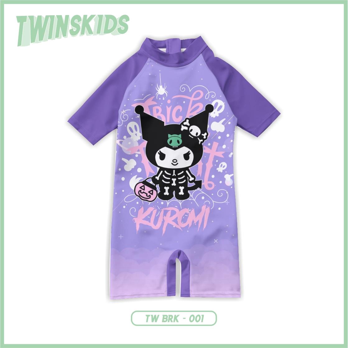 Kuromi baju renang anak motif kuromi terbaru