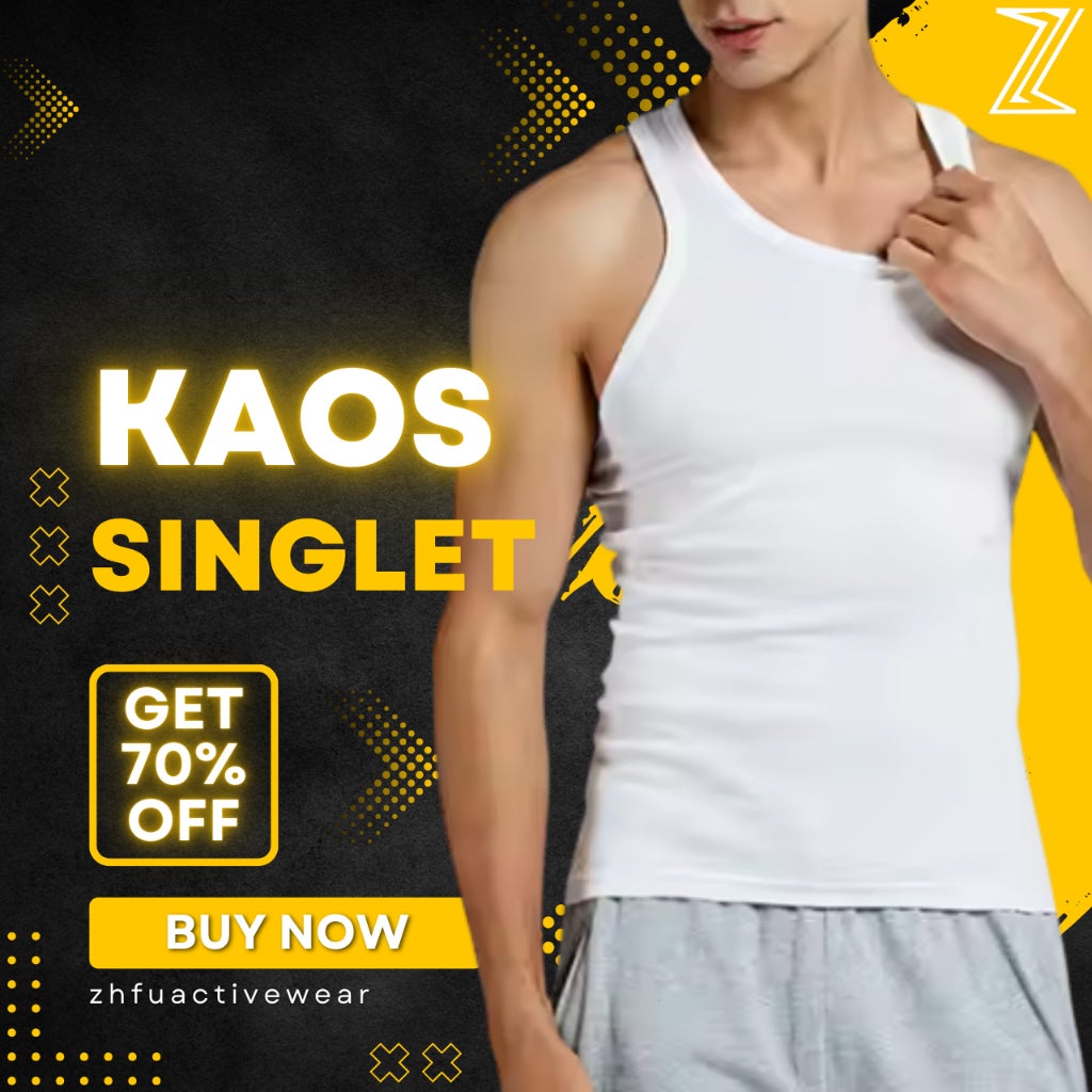 Kaos Dalam Singlet Pria Dewasa SP1E Zhfu Tank Top Kaus Dalaman Tanpa Lengan Kutang Polos Katung Sleeveless Baju Dalaman Atasan Inner Combed Breathable Sweat Absorbent Sport Gym Cowok Laki Men Male