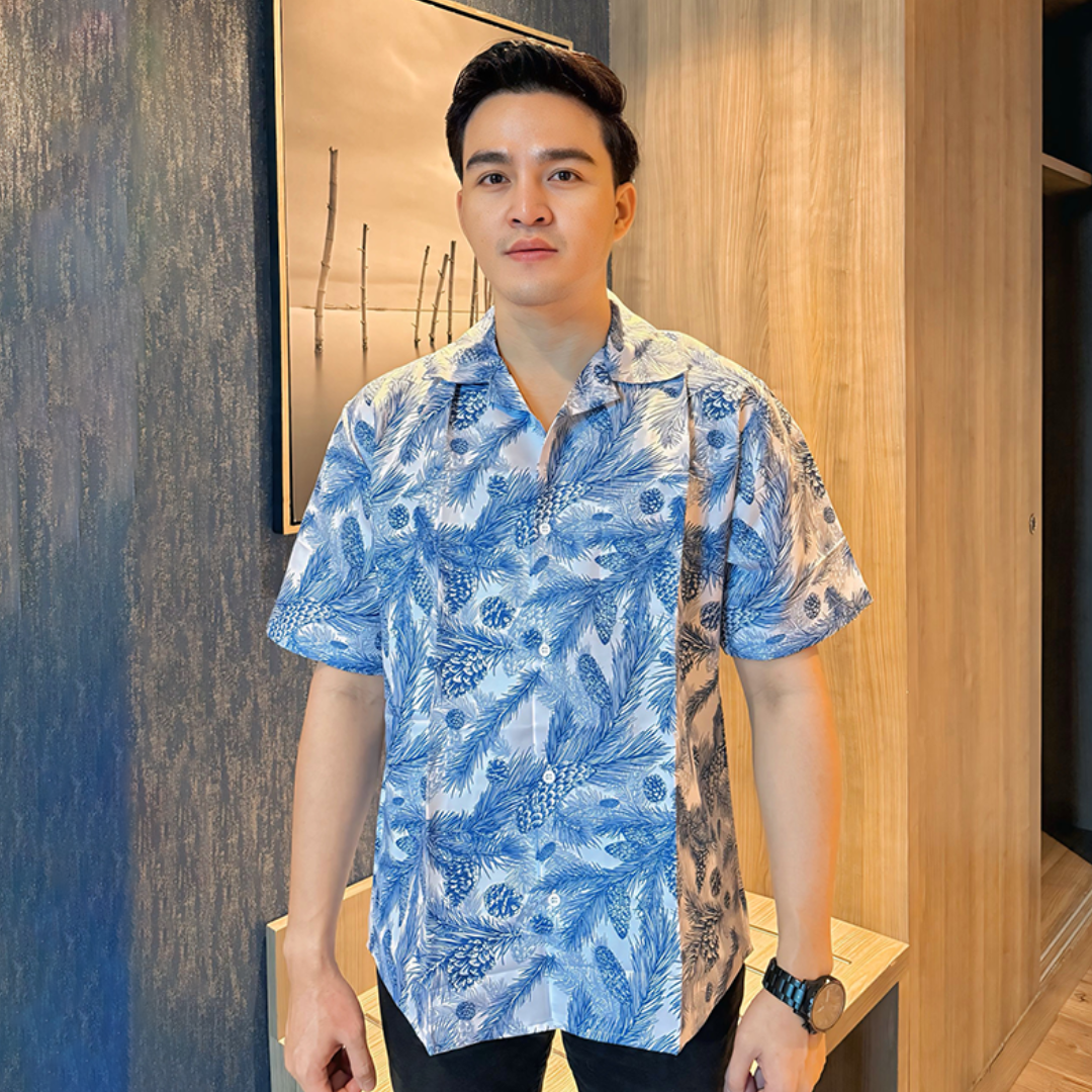 Dowear Kemeja Motif Polos Lengan Pendek Katun Mikro Ukuran Dewasa 374