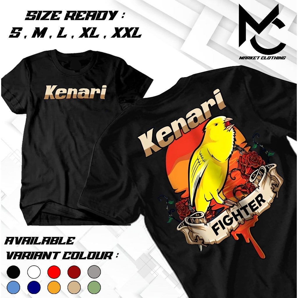 Kaos Kicau Mania Kenari Fighter - Kaos Komunitas Pecinta Burung Kacer Mur4ai Batu Love Bird- Cocok Untuk Pria Wanita - Baju Distro Viral - Kekinian - COD