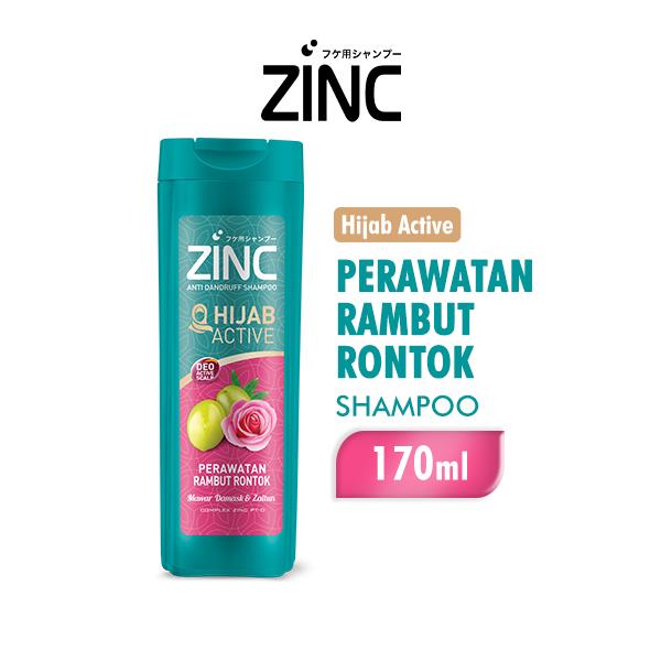 ZINC Shampoo Hijab Active Perawatan Rambut Rontok Botol 170ml