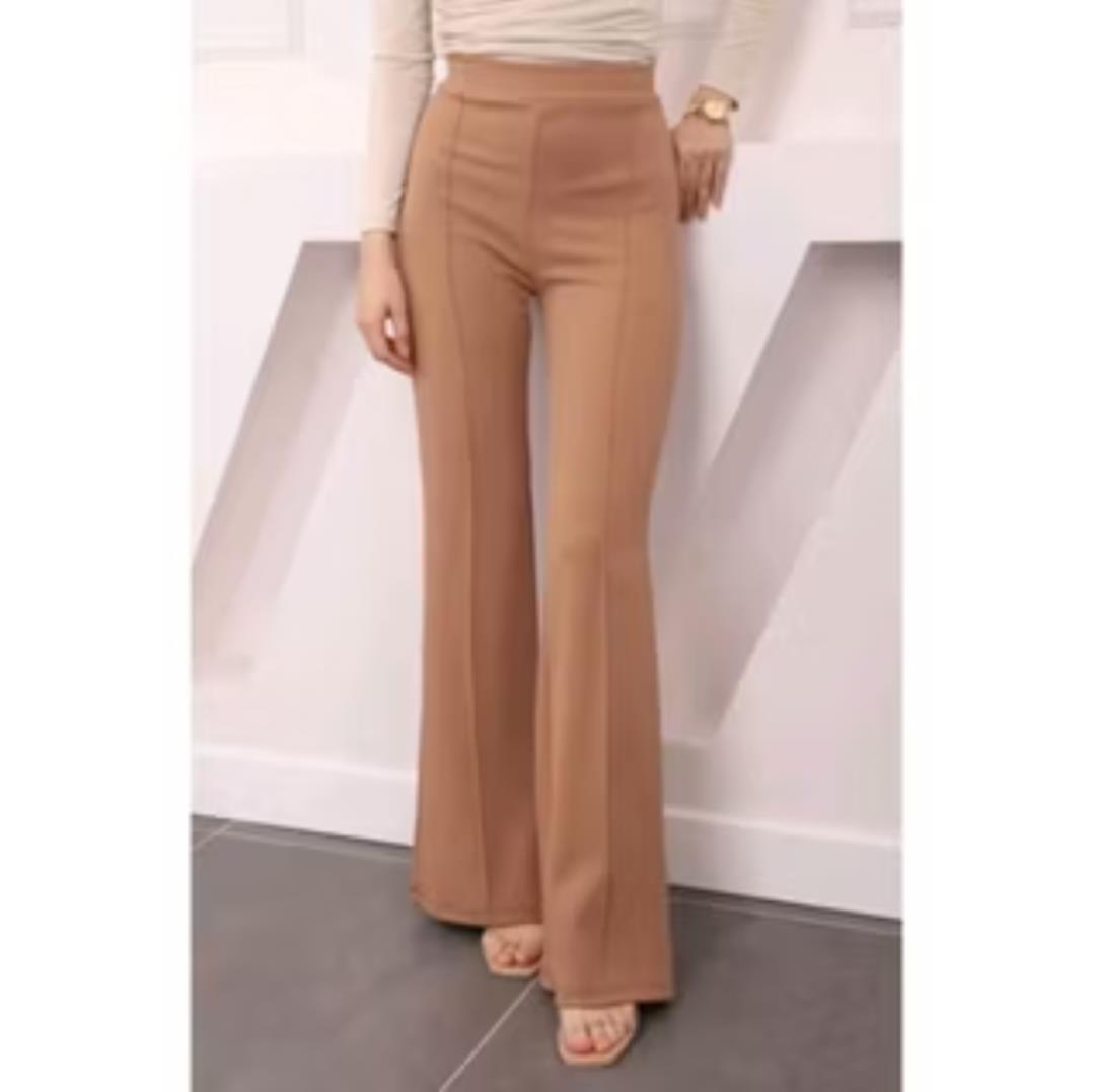 FLARE PANTS-KULOT HIGHWAIST CUTBRAY WANITA SCUBA PREMIUM