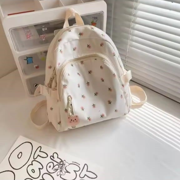 BStore - Ransel Anak Gaya Korea Baru Kasual Ringan Anak Perempuan Bepergian Sekolah Tas Punggung Motif Terbaru Outfit Keseharian