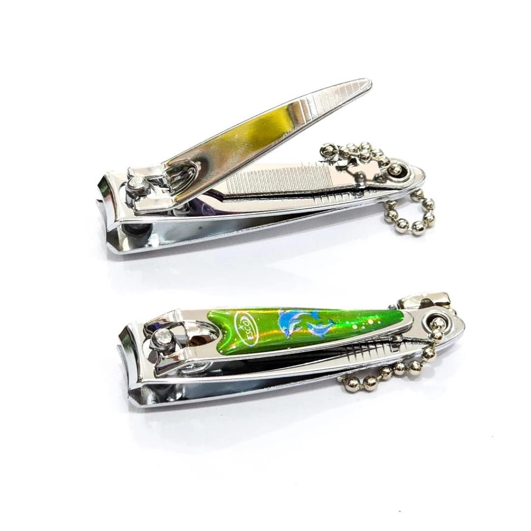 (1 lusin) Gunting Kuku JUMBO BESAR Stainless Steel / Gunting Kuku 777 Esco / Motif Batik Batik / Mini Manicure Pedicure / Keep Blessing