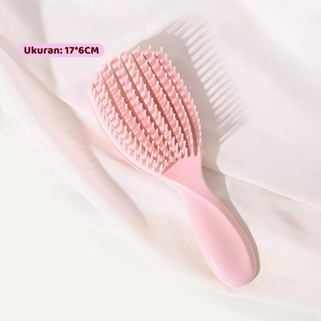 ED - SISIR RAMBUT ANTI KUSUT MODEL KERANG FLEKSIBEL RINGAN LENTUR BISA PIJAT QUALITY PREMIUM