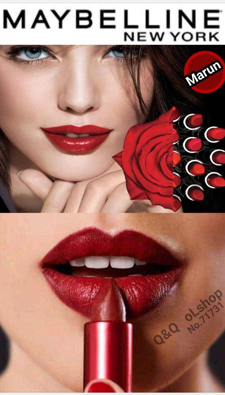 lipstik MybeIIin / RevIon merah marun /merah ati best quality