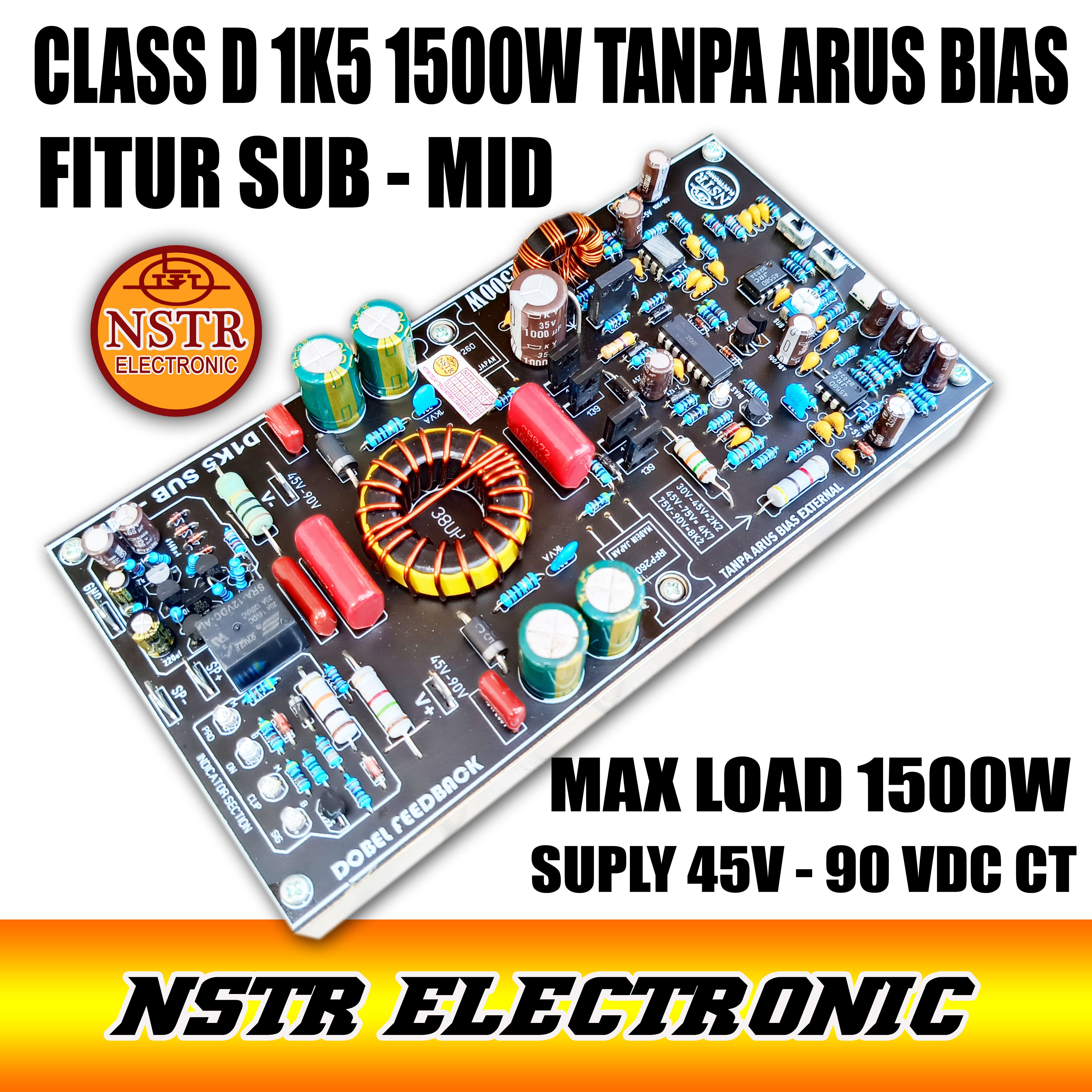 kit class D1K5 plus sub-mid high tanpa arus bias