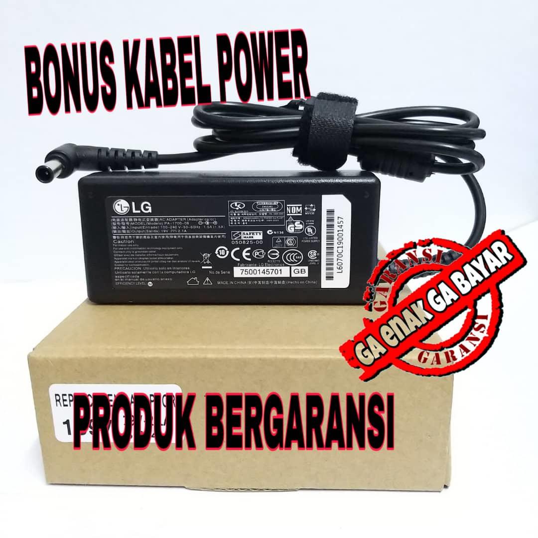 Adaptor TV Monitor LG 19V-2.1A/1.7A LED Tv Monitor LG 19volt-2.1Ampere bonus kabel powe