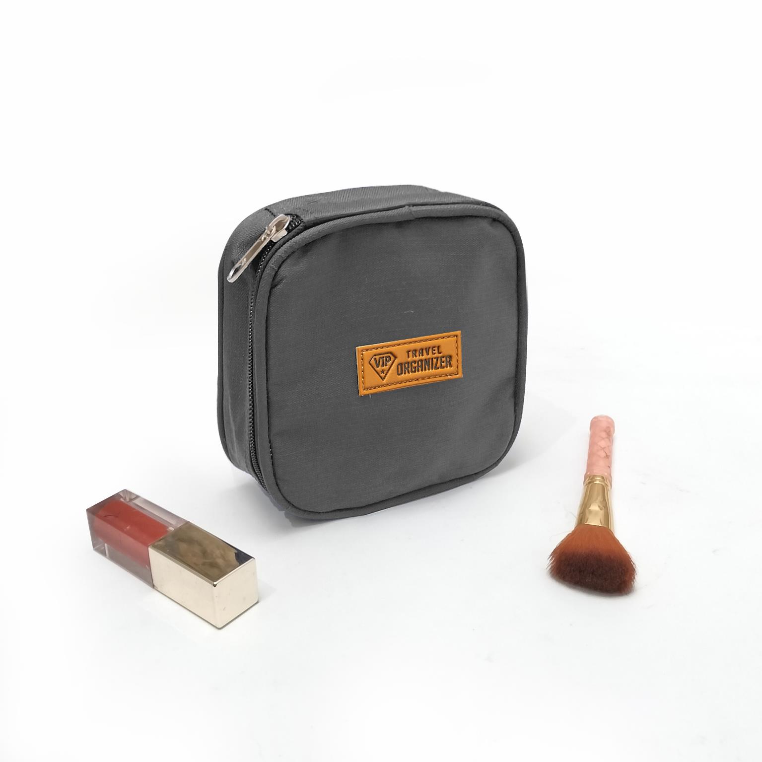 Pouch Make Up Mini Cewek Tas Kosmetik Kecil Tempat Alat Rias Lipstik Travel Mate Polos Organizer Pembalut Wanita