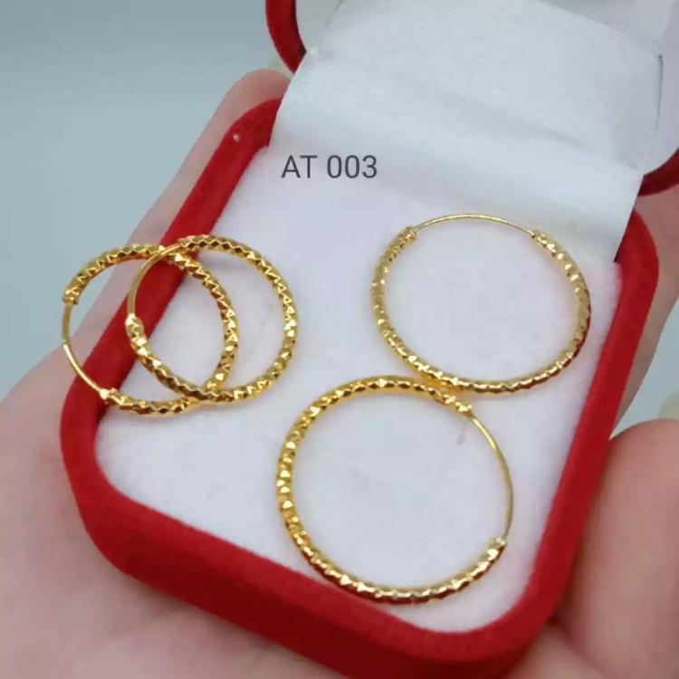 Anting gipsi ukir emas xuping