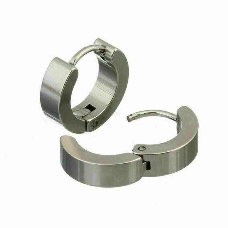 Anting Titanium Pria Wanita Anting Titanium Cowok Anting Pria Keren Anting Pria Korea Anting Bulat Anting Cowok