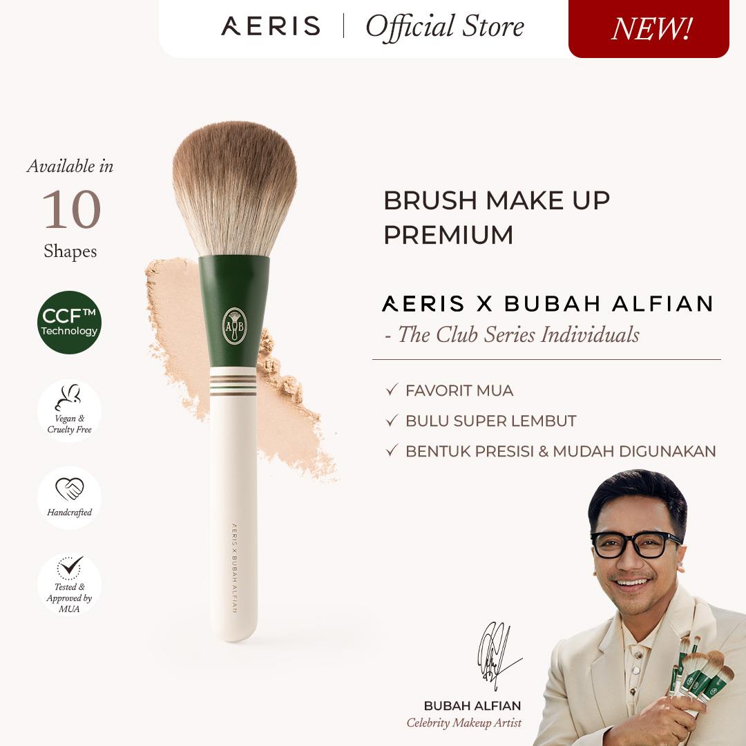 Aeris Beauté x Bubah Alfian The Club Series Single Brush | Brush Make Up Lembut Premium Multifungsi Profesional MUA untuk Bedak Foundation Concealer Blush