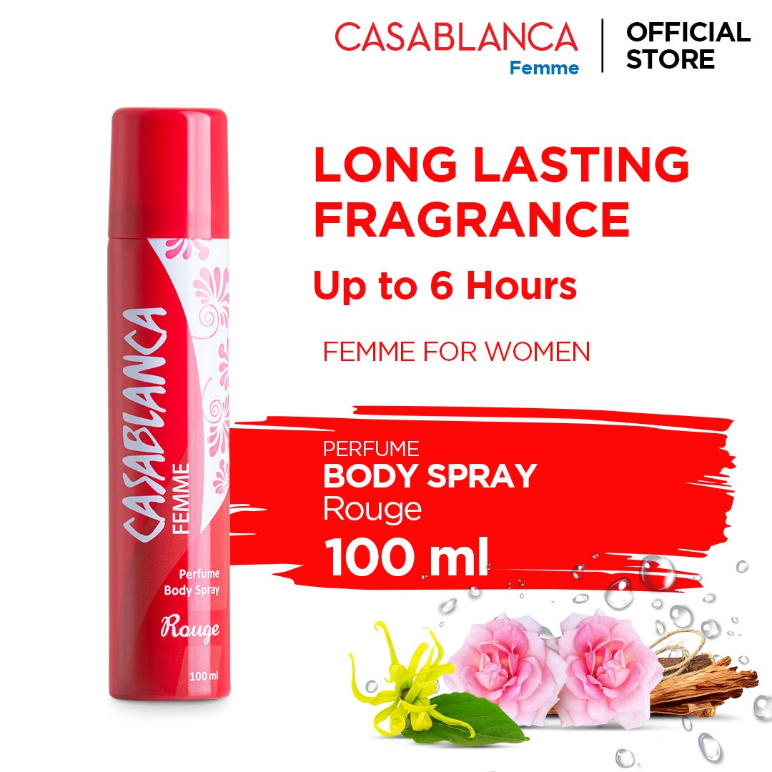 Casablanca Femme Body Spray Red (Rouge) 100ml