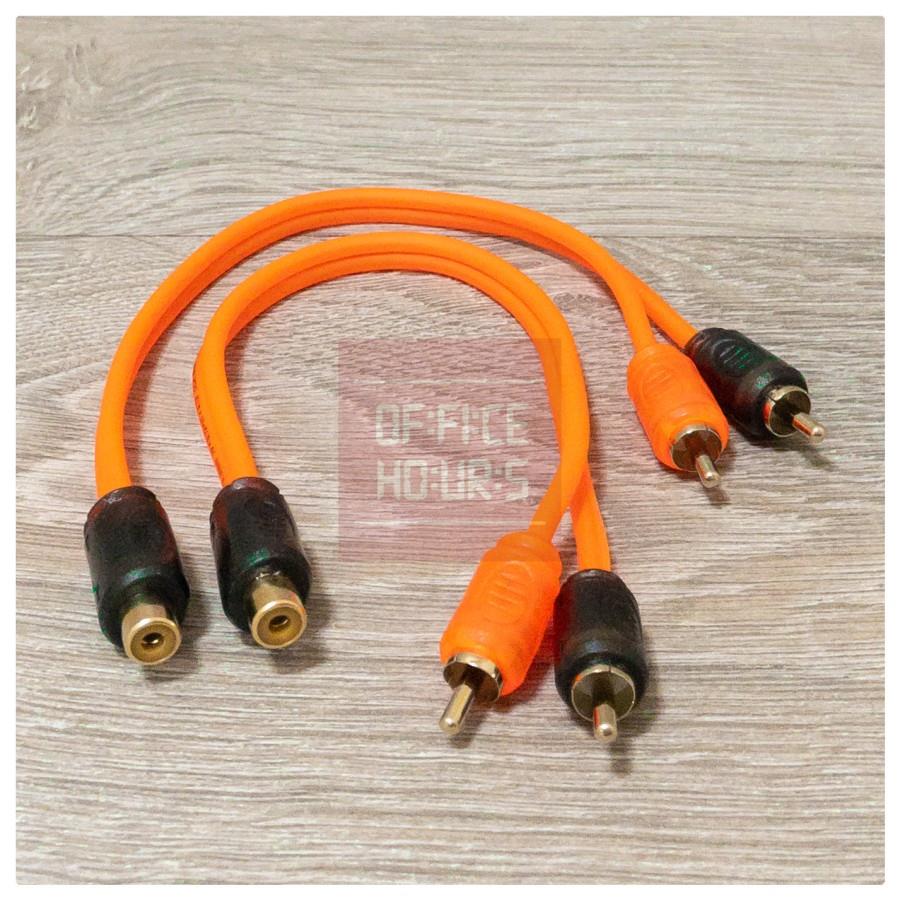 Kabel RCA Cabang Y DHD (1 Female 2 Male RCA Jack Cable) - 1F2M