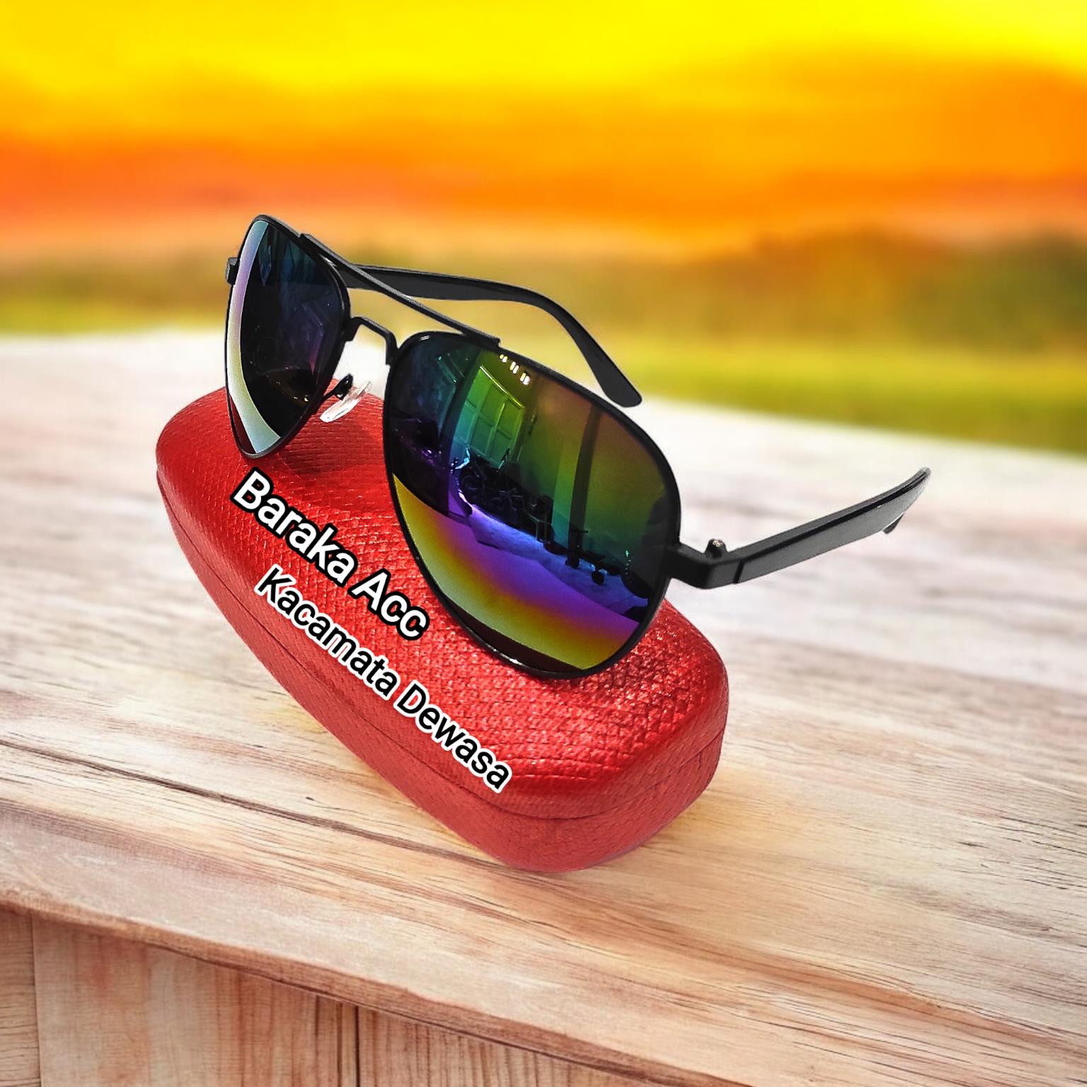 Kacamata Faashion Pria Wanita Model Claasic Jadul Free Box & Lap Eyewear - Sunglasses